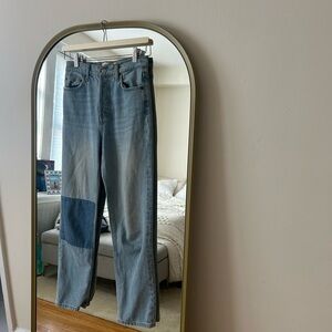 Like new Refomation Cynthia Patch High Jeans (Orignally $150)